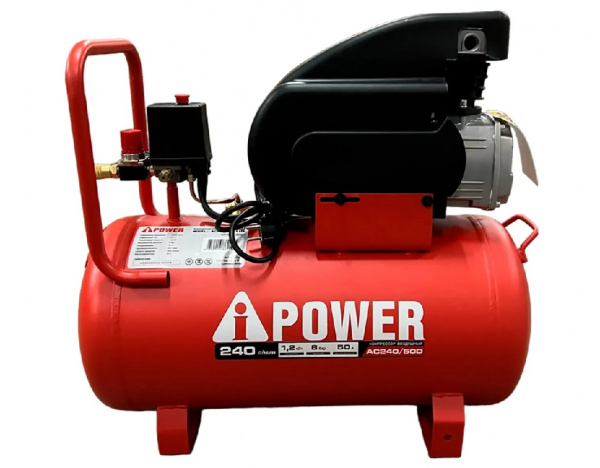 Компрессор поршневой масляный A-iPower AC240-50D, 50102